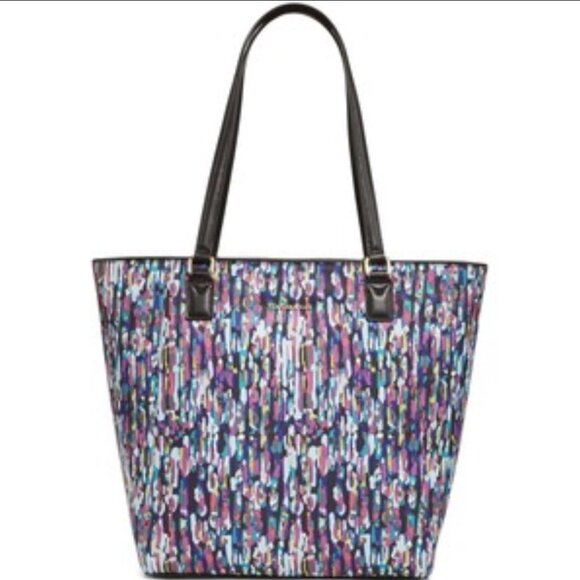Vera Bradley Handbags - Euc Vera Bradley Watercolor Brushstrokes Large Ella Tote Bag